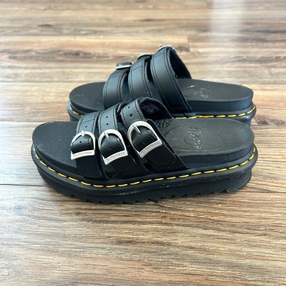 Doc Martens 3 Strap Buckle Sandals with Chunky Platform Sole size 5 - Picture 2 of 7